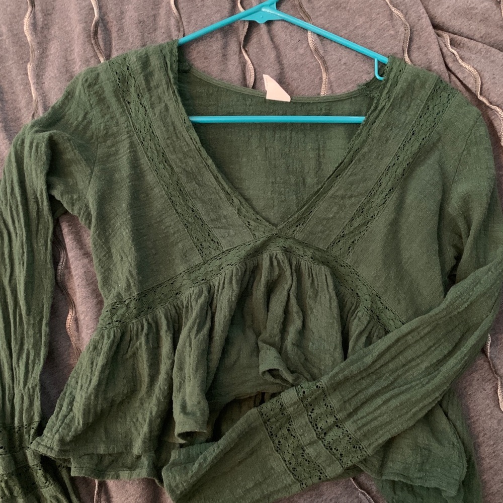 pacsun green blouse
